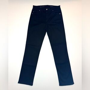 AG Adriano Goldschmied Mari Mid-Rise Slim Straight Black Jeans Size- 28